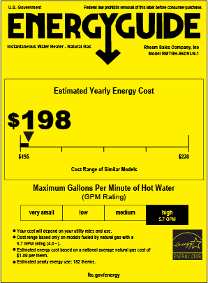 New Energy Guide Label